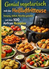 Genial vegetarisch mit der Heißluftfritteuse – Knusprig, einfach, fleischlos genießen mit über 100 Airfryer Rezepte