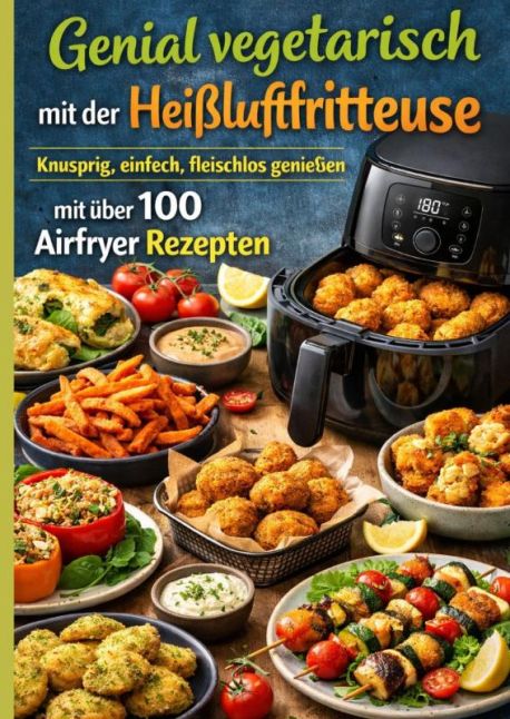 Genial vegetarisch mit der Heißluftfritteuse – Knusprig, einfach, fleischlos genießen mit über 100 Airfryer Rezepte