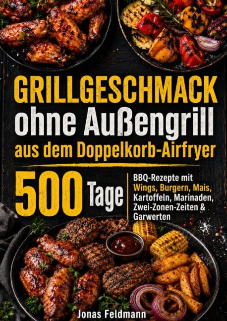 Grillgeschmack ohne Außengrill aus dem Doppelkorb-Airfryer