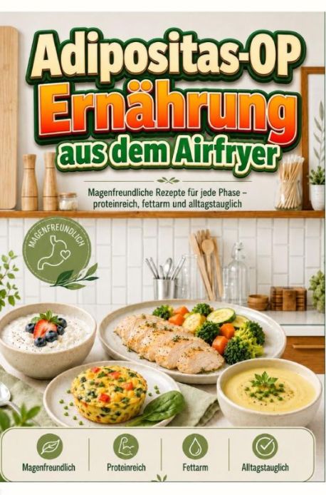 Adipositas-OP Ernährung aus dem Airfryer: Magenfreundliche Rezepte für jede Phase – proteinreich, fettarm und alltag